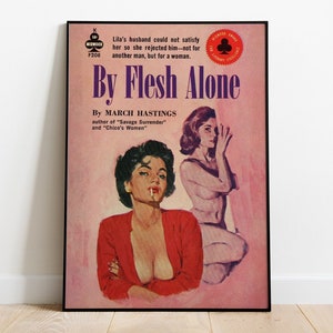 Retro Lesbian Print, Pulp Cover Art, Lesbian Art, Pulp Poster, Vintage Lesbian Print, WLW Wall Art, Queer Art, Sapphic Print, Lesbian Gift