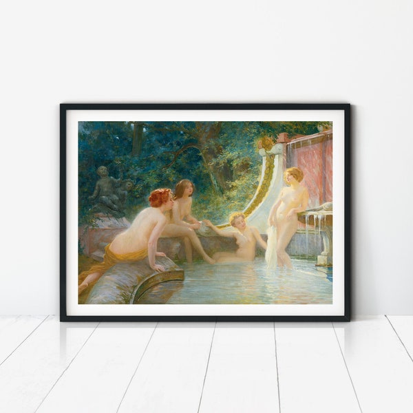 Lesbian Art, Sapphic Art, Lesbian Print, WLW Art, Lesbian Painting, Sapphic Art, LGBTQ Art, Classical Painting, Instant Download, Sappho