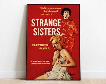 Lesbian Pulp Art, Lesbian Poster, Vintage Print, Lesbian Pulp Poster, Queer Art Print, Retro Lesbian Art, Vintage Magazine, Lesbian Gifts