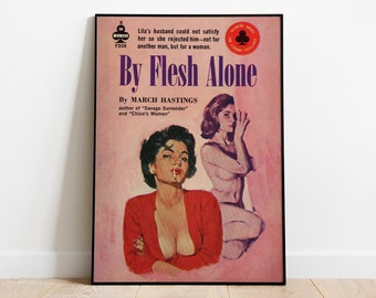 Pulp Cover Art Print, Lesbian Pulp Poster, Lesbian Art, Feminist Poster, Vintage Poster, LGBT, Lesbian Gift, Pride Art, Instant Download