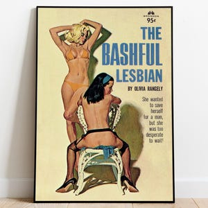 Lesbian Poster, Pulp Art Cover, Lesbian Pulp Print, Queer Art, Lesbian Art Print, Vintage Lesbian Art, Retro Poster, Sapphic Print, WLW Art