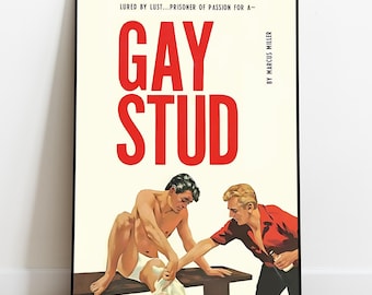 Retro Gay Pulp Art Print, 1967 Vintage Gay Poster, Queer Wall Art, LGBTQ Decor, Instant Download, Pride Art