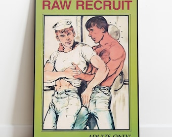 Gay Art, Pulp Cover Art, Gay Illustration, LGBTQ, Queer Art Print, Gay Poster, Vintage Poster, Beefcake, Retro Wall Art, Printable Wall Art