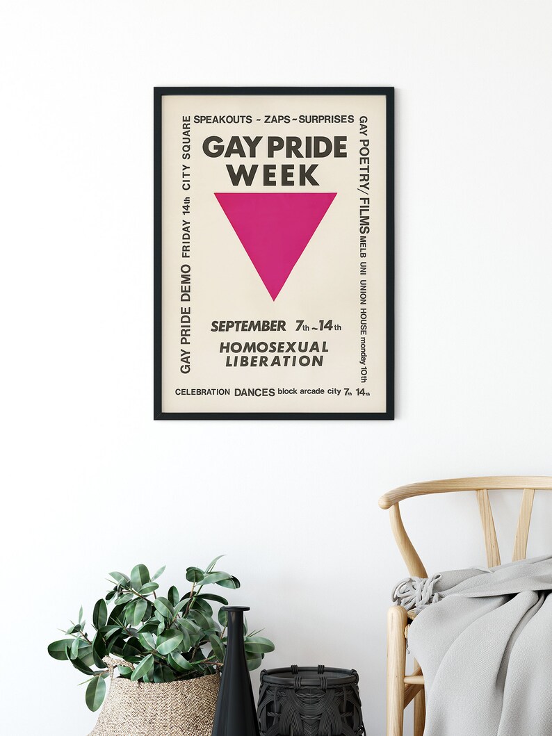 Retro Gay Poster, Gay Pride Poster, Gay Liberation Front Poster, Gay