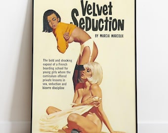 Lesben Pulp Art Print, 1960s Vintage Queer Poster, Sapphic Wandkunst, Retro Cover Magazin, TLW Dekor
