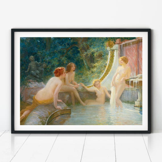 Lesbian Art, Sapphic Art, Lesbian Print, WLW Art, Lesbian Painting, Sapphic Art, LGBTQ Art, Classical Painting, Instant Download, Sappho