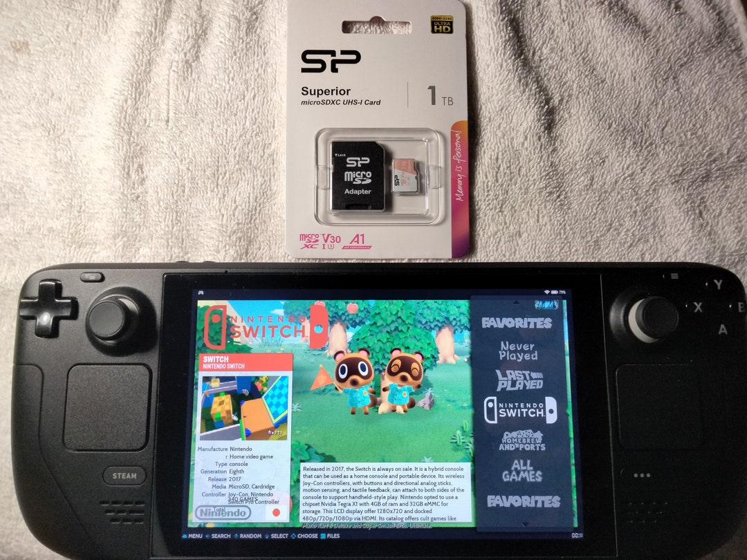 Batocera Yuzu Exclusive Build for the Valve Steam Deck LCD and Oled Versions 1 TB SD Card / 351