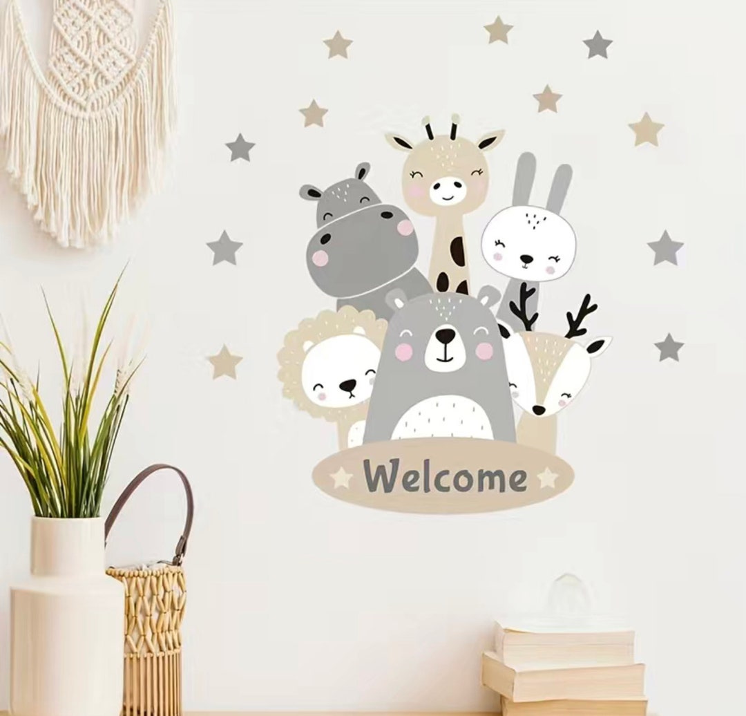 Safari Decals, Wall Jungle Stickers for Kids Room Etsy