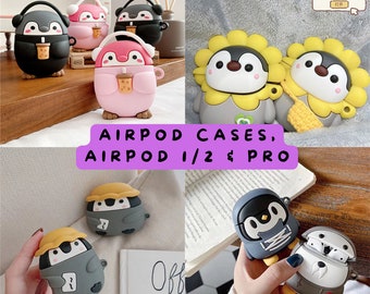 AirPod Case Cute Penguin Kawaii Anime Cartoon - Gift for her -  AirPods Cases for AirPods 1/2, AirPod Pro AirPod 3