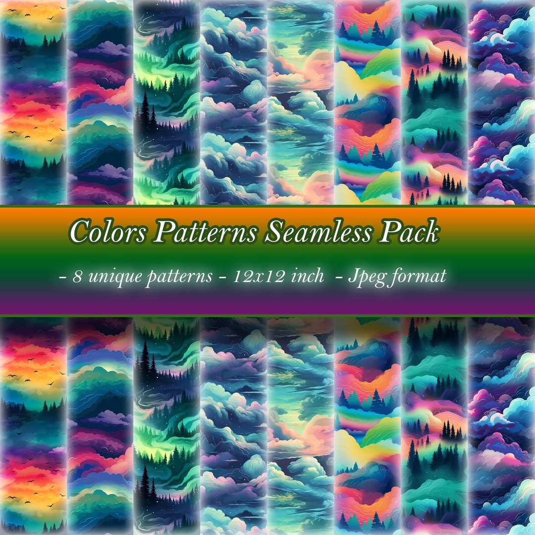 Multipack Color Card Colors Multipack Seamless Pattern Digital Download - Etsy