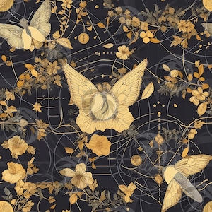 Golden Ratio seamless pattern digital download