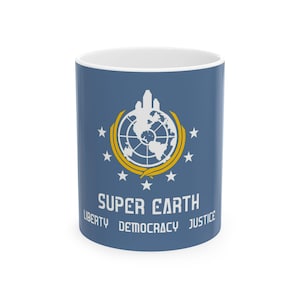 Taza de cerámica Super Earth (11 oz, 15 oz)