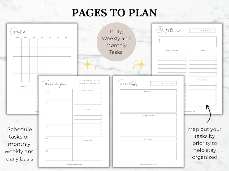 Brain Dump Planner Printable Brain dump journal page task tracker daily task planner to do list task priority tracker weekly task planner