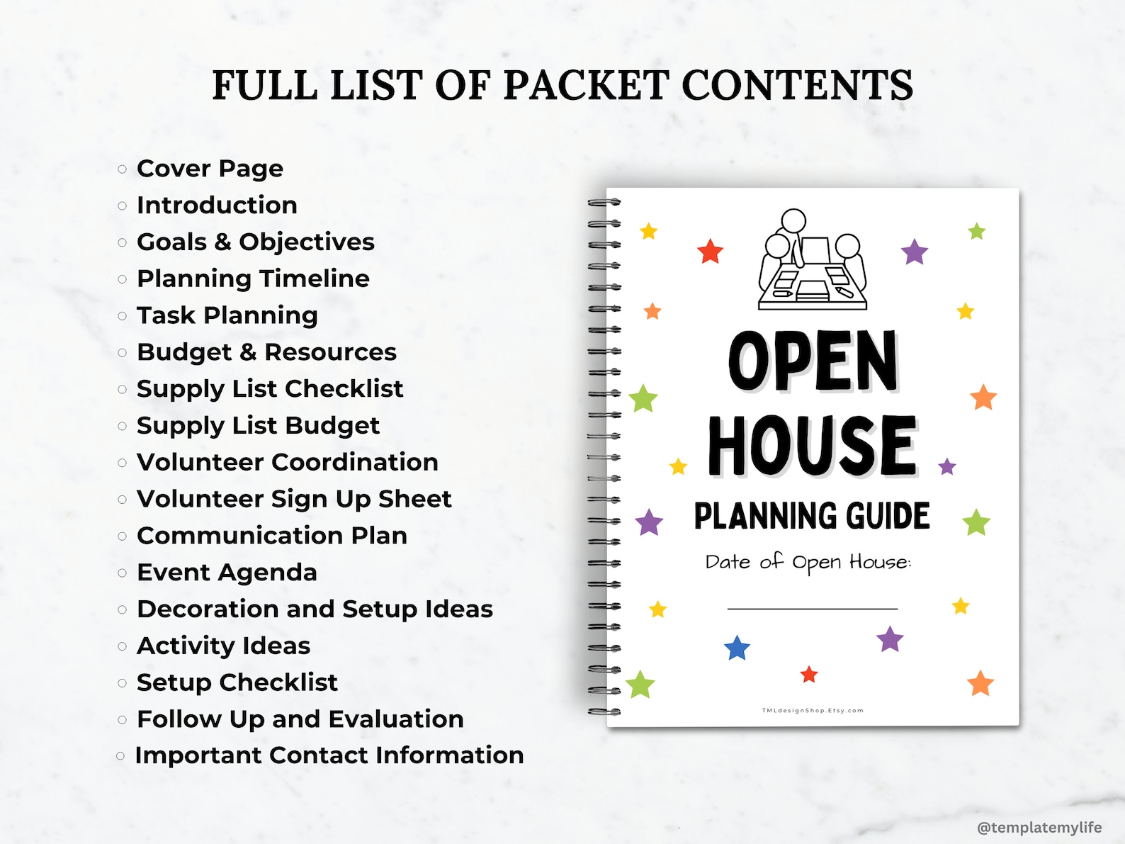 Back to School Open House PTO Planner PTA Binder Printable PTO ...