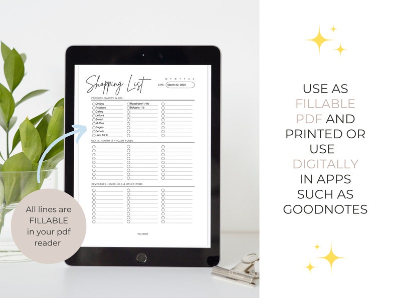 Editable Grocery List Printable Shopping List Printable Grocery Template Shopping Template Food Shopping Planner for Shopping Checklist A5