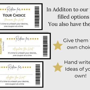 Naughty Coupon Book Printable Adult Coupons Intimate Gift for Husband, Boyfriend, Girlfriend, or ...