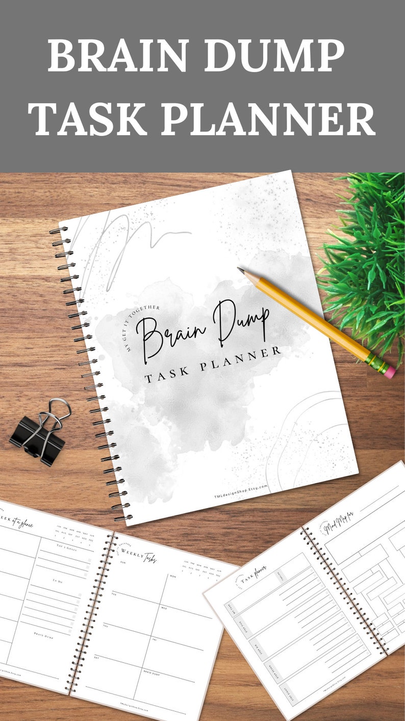 Brain Dump Planner Printable Brain dump journal page task tracker daily task planner to do list task priority tracker weekly task planner