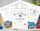 Preschool Graduation ceremony program template editable pre-k graduation program editable booklet graduation welcome sign flyer printable