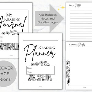 Book Reading Planner Printable Bundle Reading Journal Log Book Reading ...