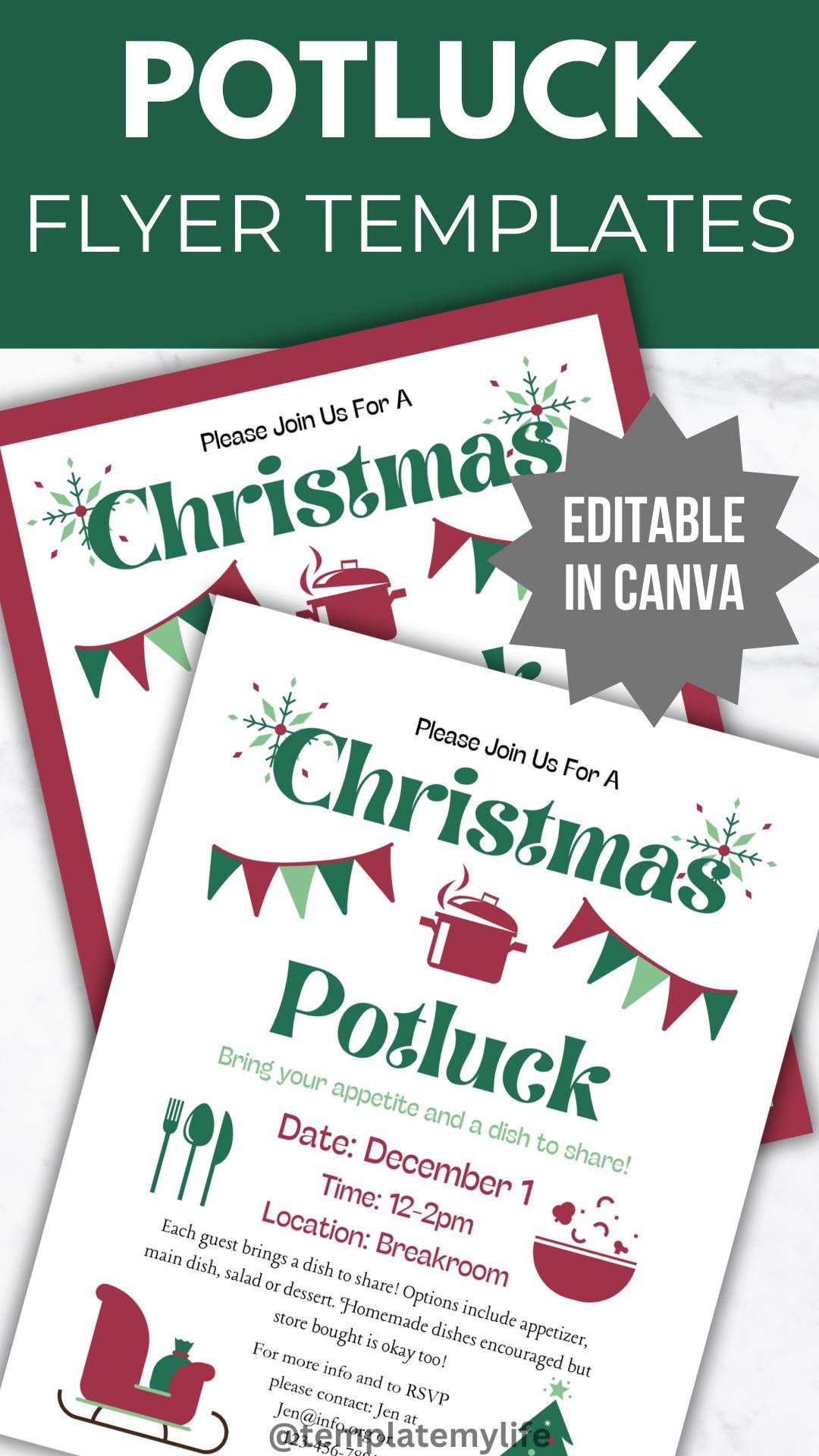 christmas-potluck-invitation-template-holiday-dinner-party-invite-flyer-winter-office-party-invitation-flyer-work-luncheon-church-flyer-etsy for Christmas Potluck Invitation Template Free Printable Christmas Potluck Invitation Template Holiday Dinner Party Invite Flyer Winter Office Party Invitation Flyer Work Luncheon Church Flyer - Etsy for Christmas Potluck Invitation Template Free Printable