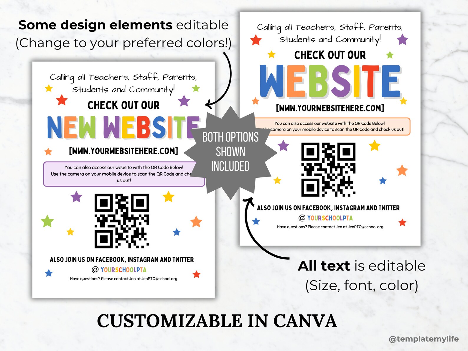 PTA PTO Website Flyer School Website Launch Announcement Template PTA ...
