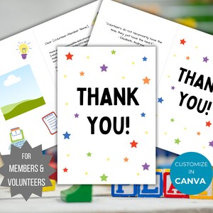 Regalo volontario PTA stampabile modello di biglietto di ringraziamento per membro PTO biglietto di apprezzamento per membro di fine anno riconoscimento volontario pta grazie