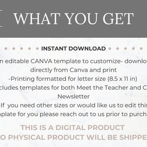 Meet the Teacher Editable Canva Template Class Newsletter Printable ...