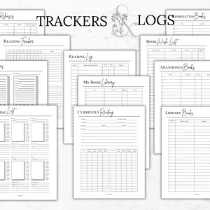 Book Reading Planner Printable Bundle Reading Journal Log Book Reading ...