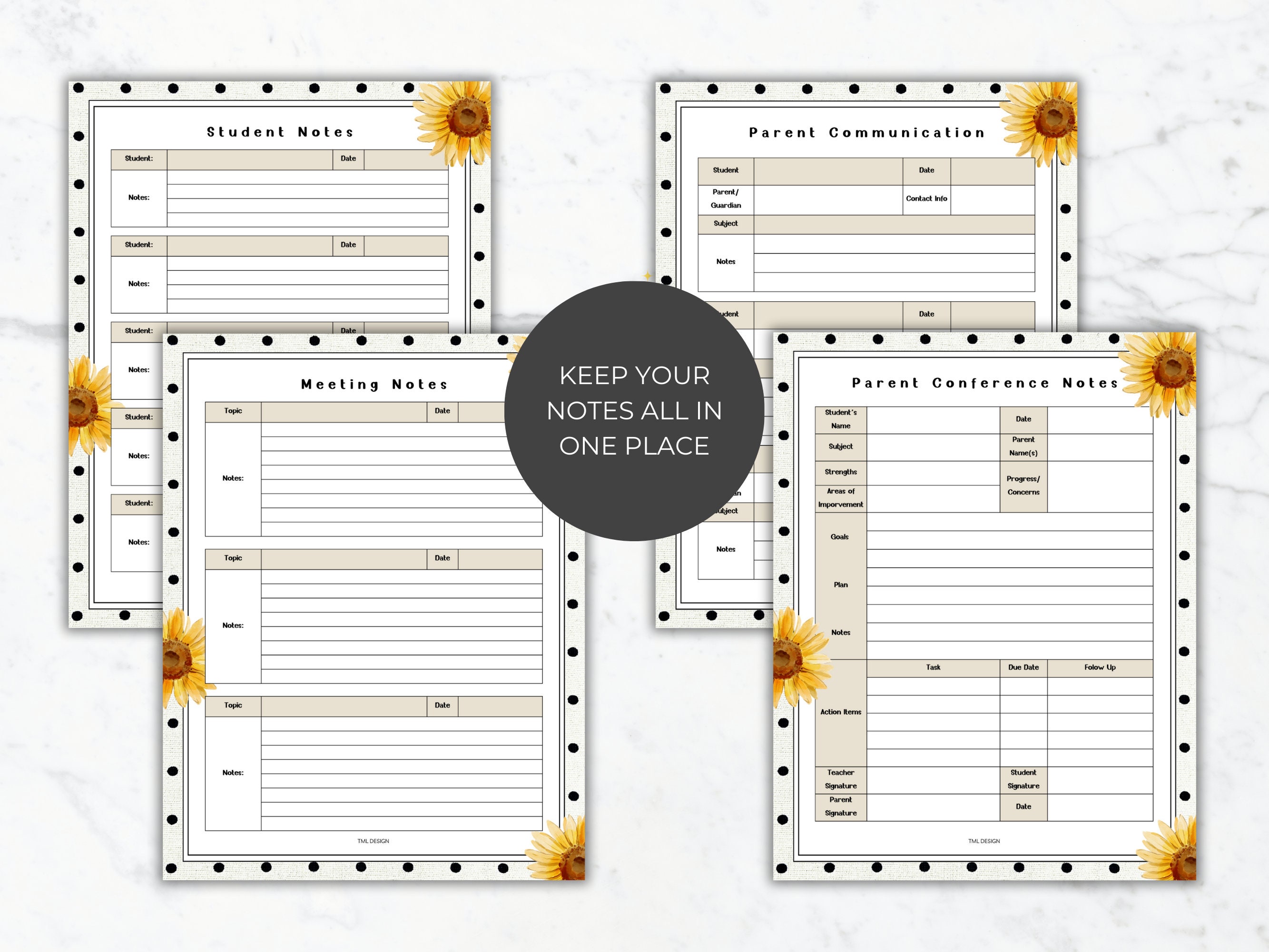 Class Planner Printable Teacher Organization Planner Classroom Binder ...