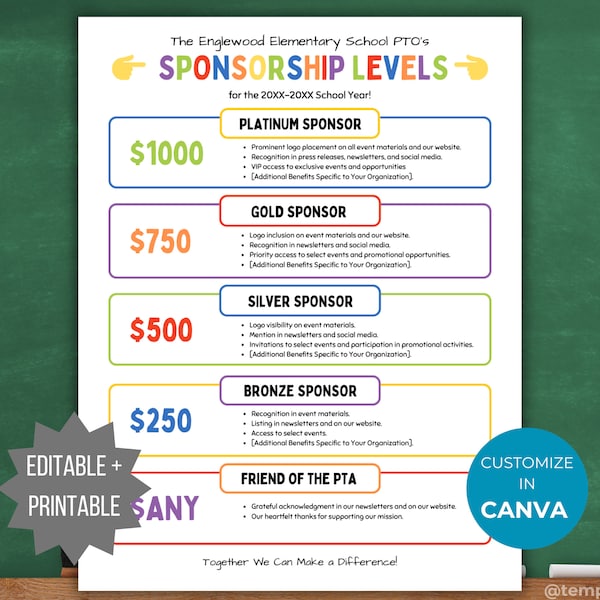 Sponsorship Flyer Etsy Sponsorship Flyer Etsy