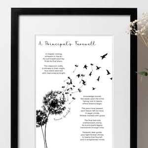 Principal Retirement Gift Printable Retiring Principal Poem Wall Art ...
