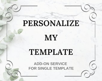 Edit my template for me customization add-on service for TMLdesignShop Canva templates only Personalization service digital download