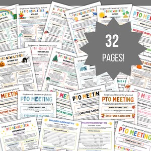 PTA Flyers Bundle Pto Template Pta Newsletter Flyer Editable Pta ...
