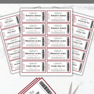 Coupon Book for Her Anniversary Printable Gift Editable Love Coupons ...