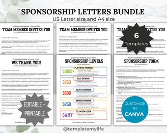 Sponsorship Letter Donation Flyer Sponsor Thank you letter sport sponsorship template sponsorship level form club donation request letter