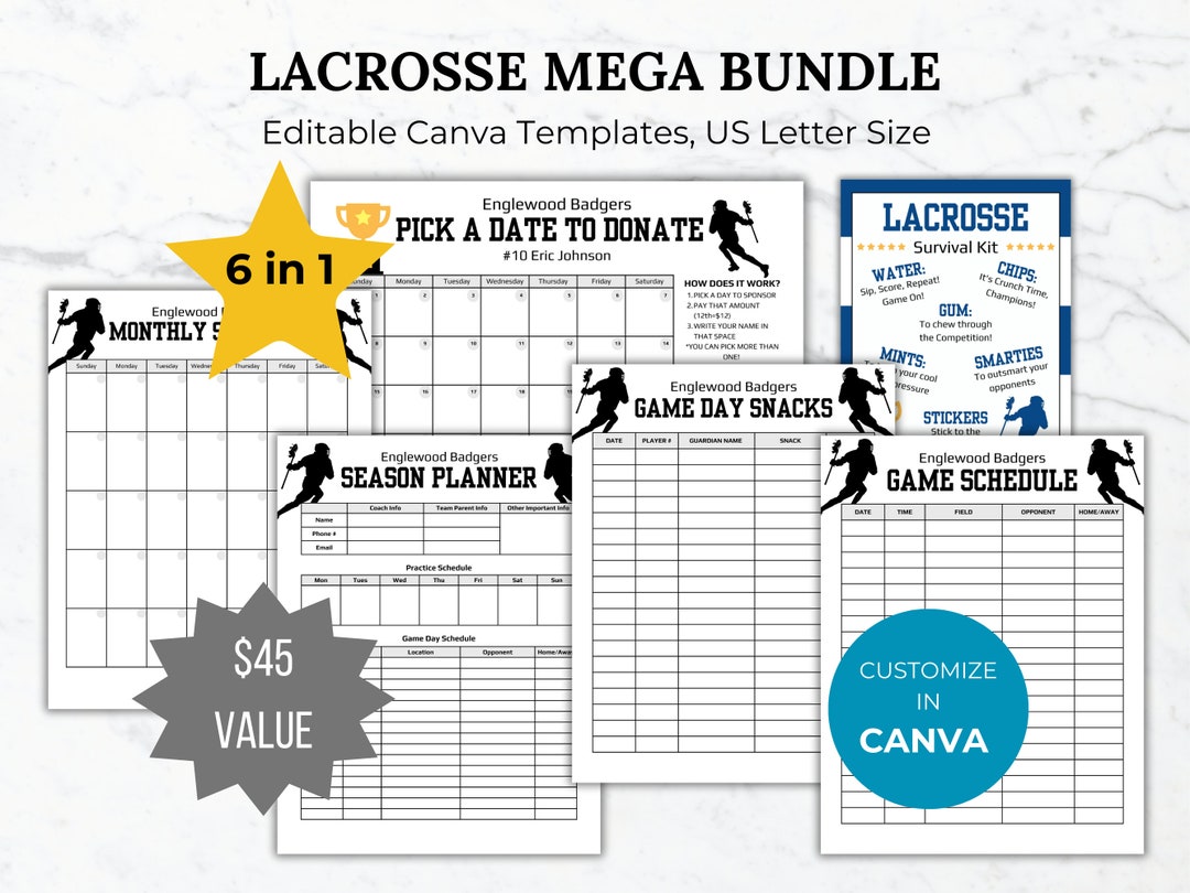 Lacrosse Planner and Survival Kit Bundle Pick a Date to Donate ...