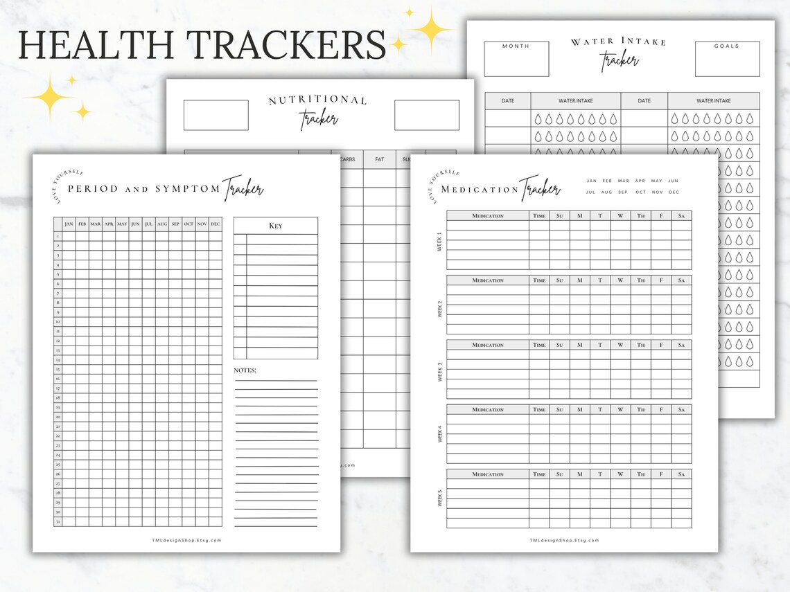 Health and Fitness Planner Printable Fitness Journal Weight Loss ...