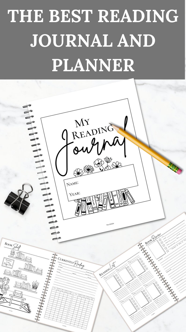 Book Reading Planner Printable Bundle Reading Journal Log Book Reading ...