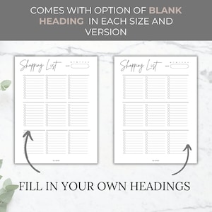 Editable Grocery List Printable Shopping List Printable Grocery Template Shopping Template Food Shopping Planner for Shopping Checklist A5