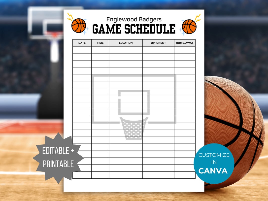 Basketball Game Schedule Template Basketball Sport Calendar Game Day Basketball Game Schedule Template Basketball Sport Calendar Game Day