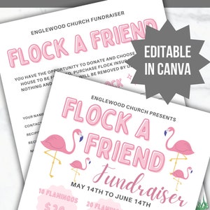 Editable Flock My Yard Flyer and Forms Bundle Flock a Friend Printable ...