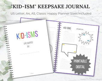 Kids keepsake journal printable childhood memory keepsake kid quotes journal memory box printable funny things kids say baby memory book