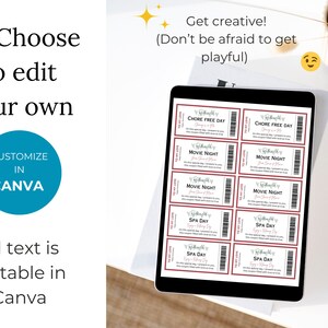 Coupon Book for Her Anniversary Printable Gift Editable Love Coupons ...