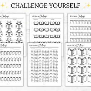 Book Reading Planner Printable Bundle Reading journal log Book reading tracker planner insert Book review journal Book reader gift book club