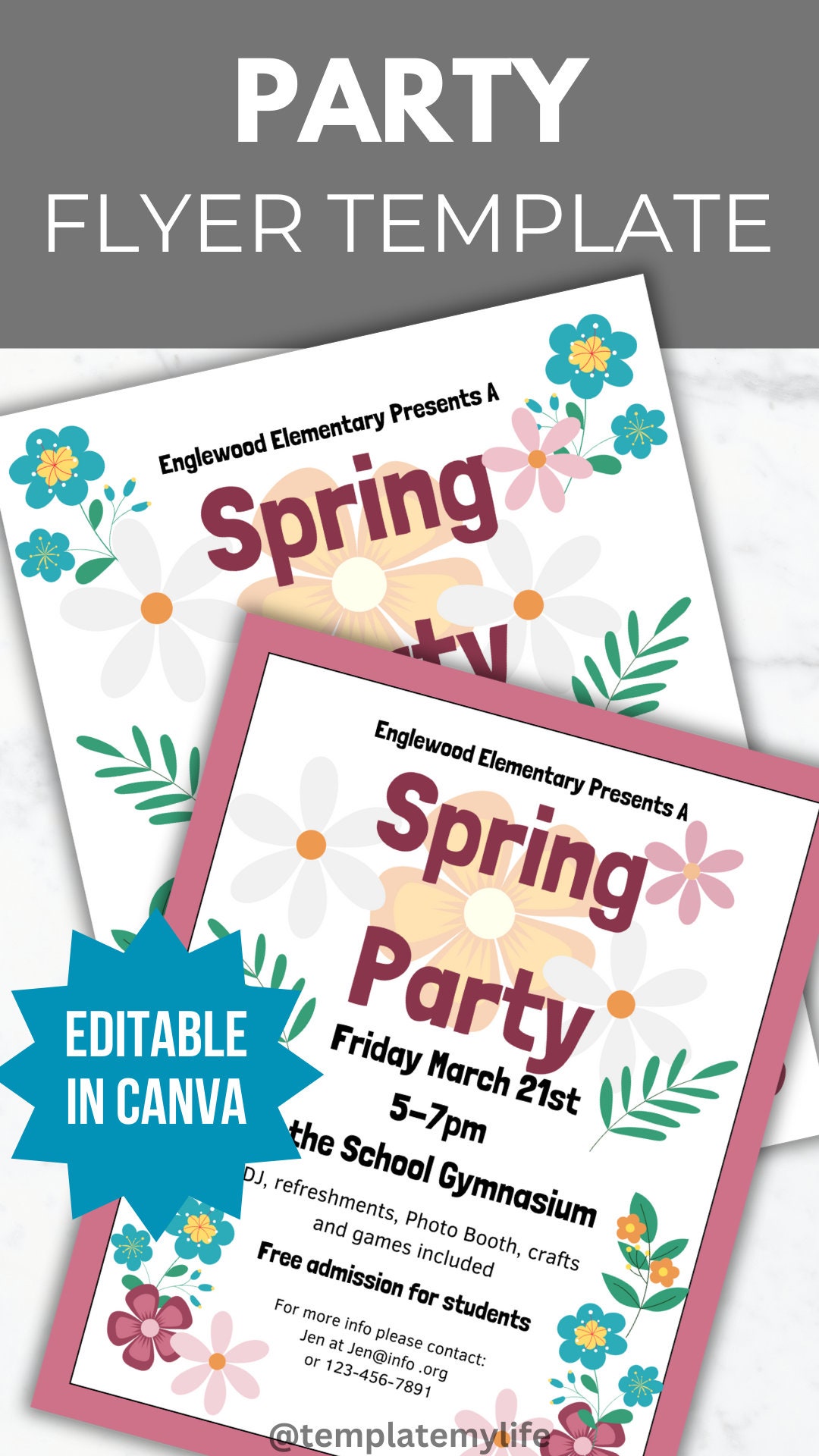 Spring Symphony Invite Spring Party Flyer Invite Spring Neighborhood Party Invitation Office ...