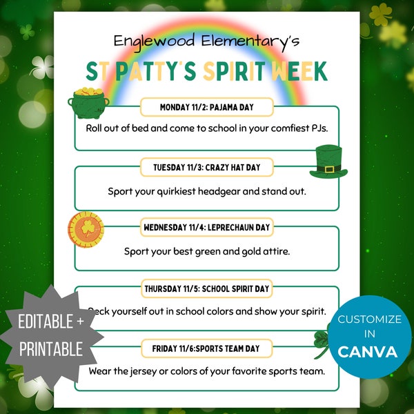 St Patricks Day Spirit Week - Etsy