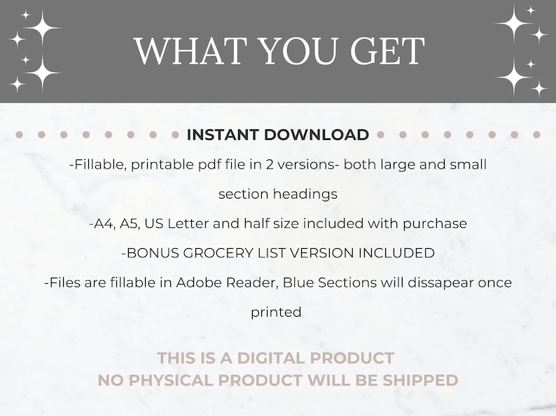 Editable Meal Prep Shopping List Printable Healthy Recipe - Etsy