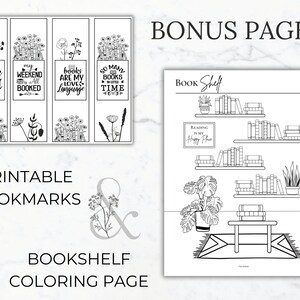 Book Reading Planner Printable Bundle Reading journal log Book reading tracker planner insert Book review journal Book reader gift book club