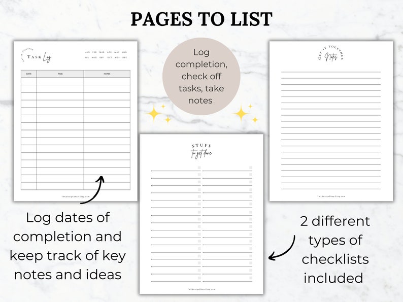 Brain Dump Planner Printable Brain dump journal page task tracker daily task planner to do list task priority tracker weekly task planner