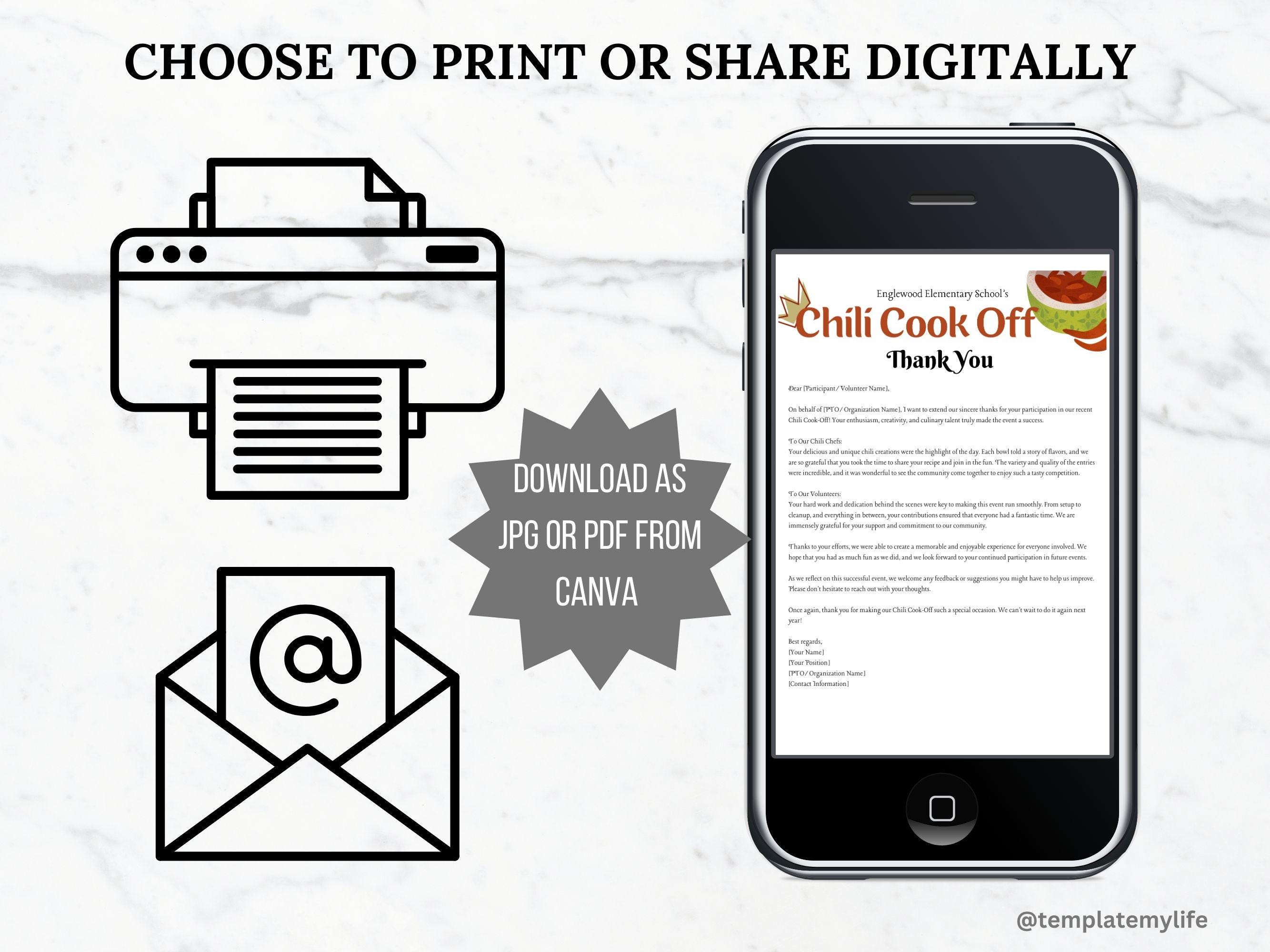 Chili Cook off Flyer Welcome Letter Template Volunteer Thank You Letter ...